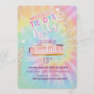 Tie Dye Invitation