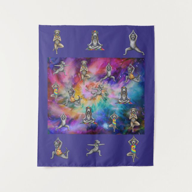 Tie Dye Irish Wolfhound Tapestry (Front)