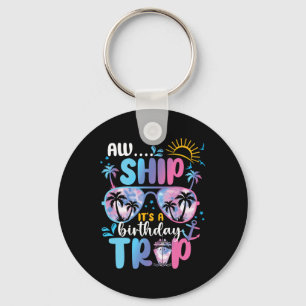 Tie Dye It's A Birthday Trip Sungles Matching Crui Key Ring