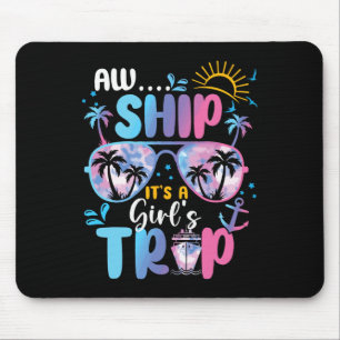 Tie Dye It's A Girl Trip Sungles Matching Cruise V Mouse Mat