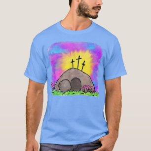 Tie Dye Jesus Cross Funny Christian Easter Day Rel T-Shirt