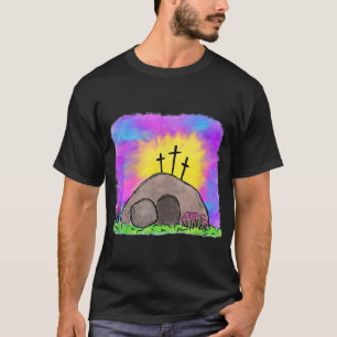 Tie Dye Jesus Cross Funny Christian Easter Day Rel T-Shirt