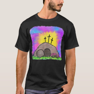 Tie Dye Jesus Cross Funny Christian Easter Day Rel T-Shirt