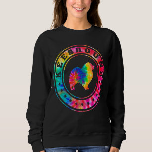 Tie Dye Keeshound Dog Mum Dad Pet Sweatshirt