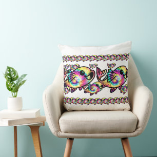 Tie Dye Koi Fish Cushion