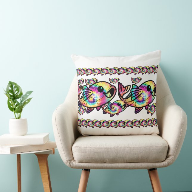 Tie Dye Koi Fish Cushion (Chair)