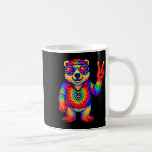 Tie-dye Lar Bear Peace Sign Hip  Coffee Mug