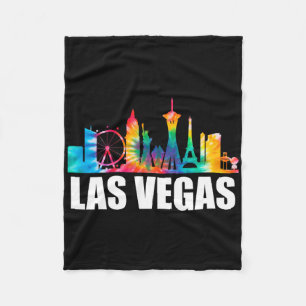 Tie Dye Las Vegas Nevada Groom Party Trip Vacation Fleece Blanket