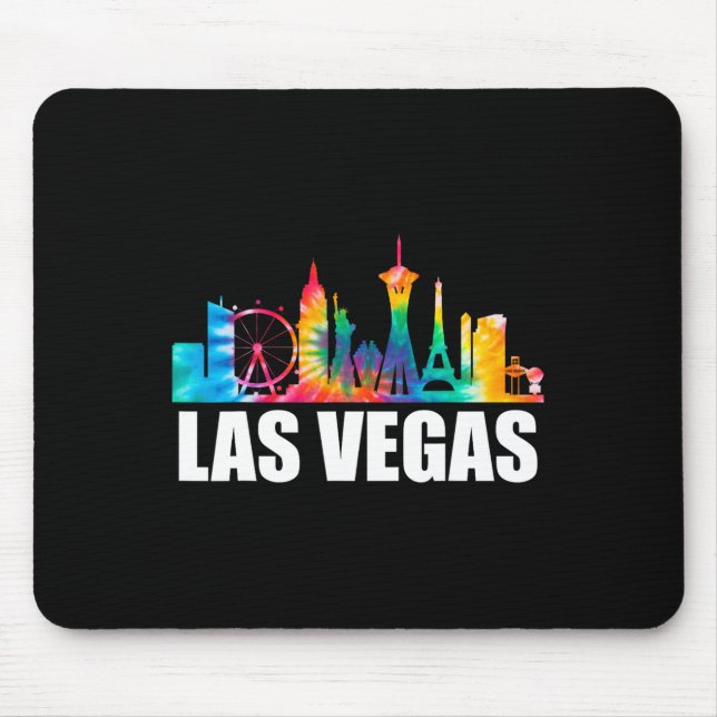 Tie Dye Las Vegas Nevada Groom Party Trip Vacation Mouse Mat (Front)