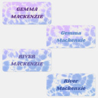 Tie Dye Lavender Blue Kids Name Clothing