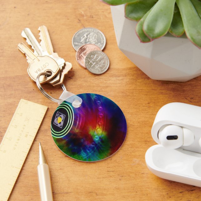 Tie Dye Lawn Bowls, Keyring (Desk)