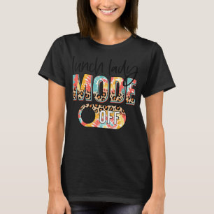 Tie Dye Leopard Lunch Lady Mode Off Happy Last Day T-Shirt