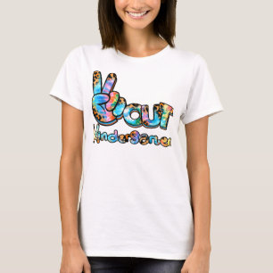 Tie Dye leopard Peace Out Kindergarten FirstDay Of T-Shirt