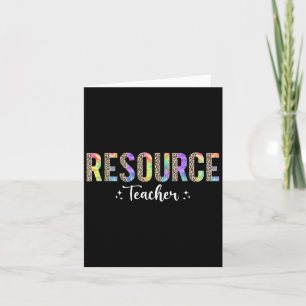 Tie Dye Leopard Resource Teacher Appreciation For Card