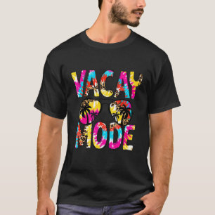 Tie Dye Leopard Vacay Mode Family Vacation Summer T-Shirt