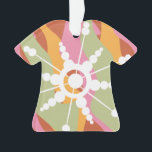 Tie Dye Liquid Retro Groovy Christmas Ornament<br><div class="desc">Christmas Tie Dye Ornaments with Hand Drawn Liquid Art Pattern and snowflake</div>