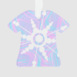 Tie Dye Liquid Retro Groovy  Ornament