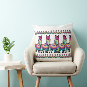 Tie Dye Llama Cushion