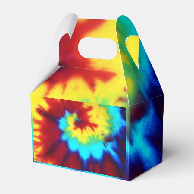 Tie Dye Look Favour Gift Box (Front Side)