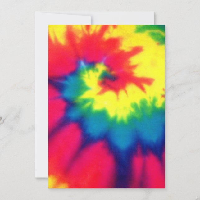 Tie Dye Look Invitation (Front)