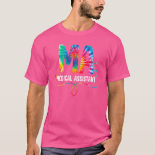 Tie Dye Ma Medical Assistant Nurse Stethoscope Ma T-Shirt