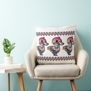 Tie Dye Mallard Duck Cushion