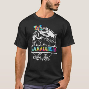 Tie Dye Mamasaurus Dinosaur T Rex Mama Mummy Mothe T-Shirt