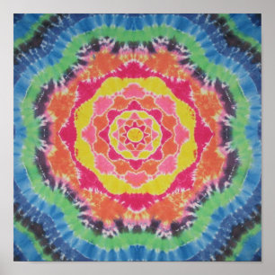 Tie Dye Mandala Canvas Poster