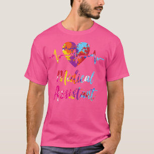 Tie Dye Medical Assistant Heartbeat Heart Doctor A T-Shirt