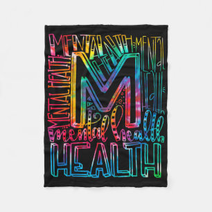 Tie Dye Mental Health Awareness - Mental Health S Fleece Blanket