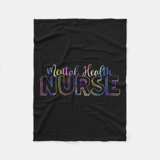 Tie Dye Mental Health Nurse Psych Psychiatric Nurs Fleece Blanket