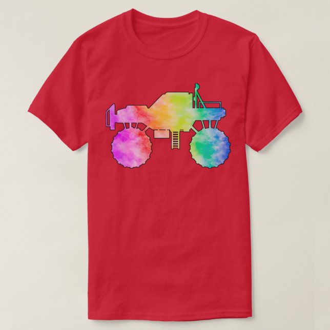 tie dye monster truck 2 T-Shirt (Design Front)