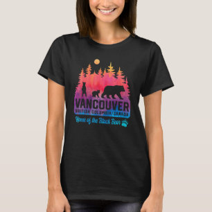 Tie Dye Mother Bear and Cubs Vacation Vancouver T-Shirt
