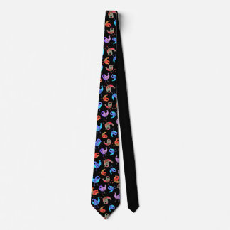 Tie-Dye Multicolor Birds Tie