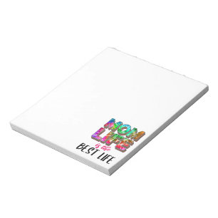 Tie Dye Mum Life is the Best Life Notepad
