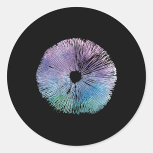 Tie Dye Mushroom Cap Spore Wild Mushrooms Cottagec Classic Round Sticker