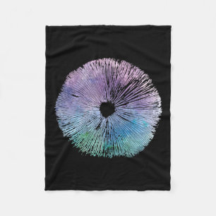Tie Dye Mushroom Cap Spore Wild Mushrooms Cottagec Fleece Blanket