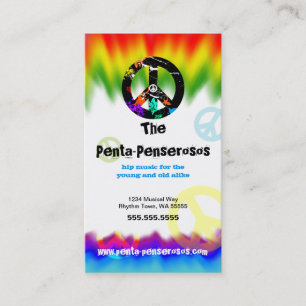 Tie Dye 'N Groovy PEACE Business Card