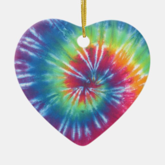 Tie Dye One Ceramic Tree Decoration (Front)