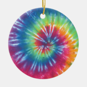 Tie Dye One Ceramic Tree Decoration