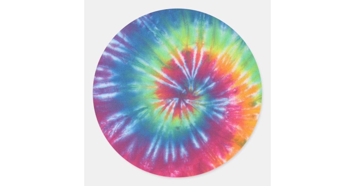 Tie Dye One Classic Round Sticker Zazzle 7493