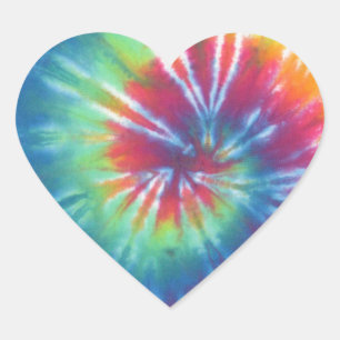 Tie Dye One Heart Sticker