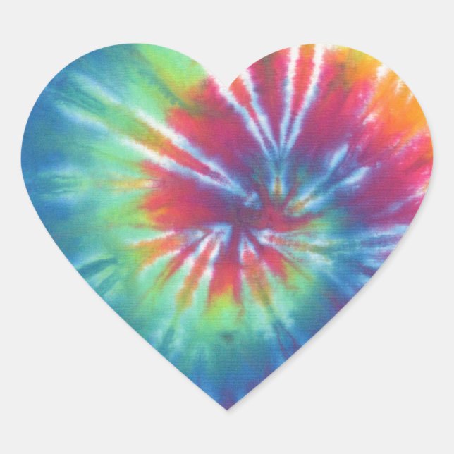 Tie Dye One Heart Sticker (Front)