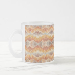 Tie Dye Organic Art Frosted Glass Coffee Mug