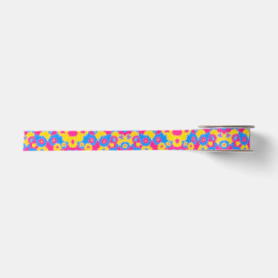 Tie Dye Pansexual Pride Ribbon Satin Ribbon