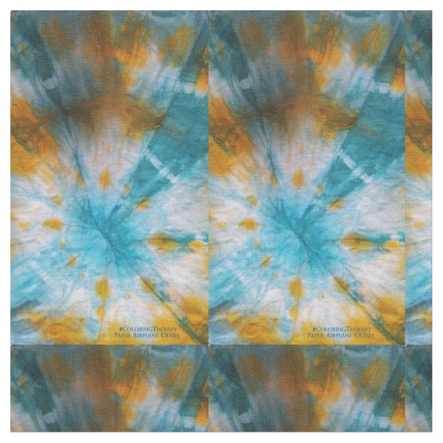 Tie-Dye Paper Aeroplane Crash fabric (Close Up)