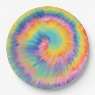 Tie dye Paper Plate