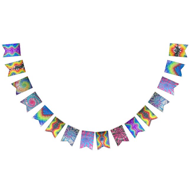 Tie Dye party bunting Bunting (All)