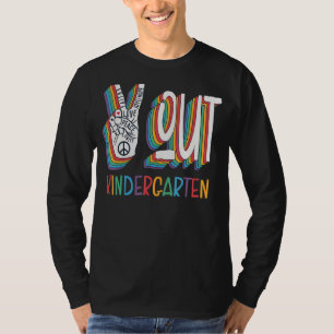 Tie Dye Party Fun Peace Sign Hand Out Kindergarten T-Shirt