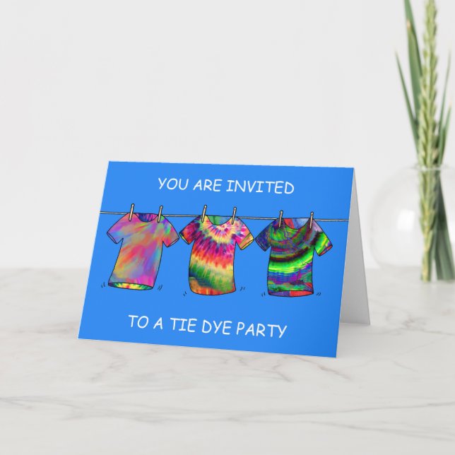 Tie Dye Party Invitation (Front)